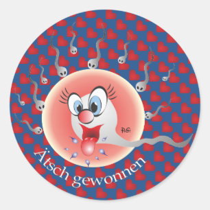 Sticker Rond Il a été vaincu