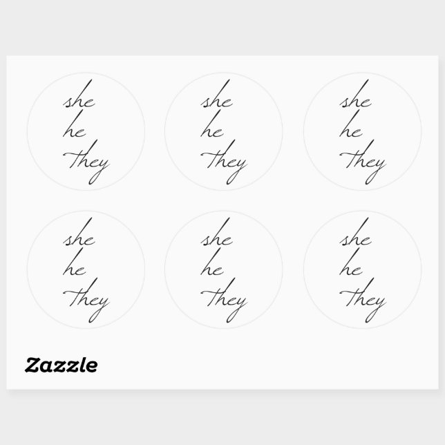 Sticker Rond il écrit la police (Feuille)