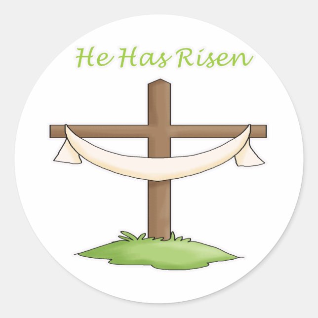 Sticker Rond Il Est Devenu Cross (Devant)