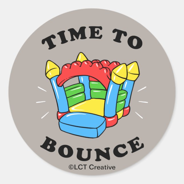 Sticker Rond Il Est Temps De Rebondir (Devant)