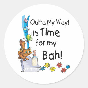 Sticker Rond Il est temps pour My Bah