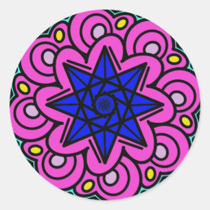 Sticker Rond Il Était Fait D'Étoiles