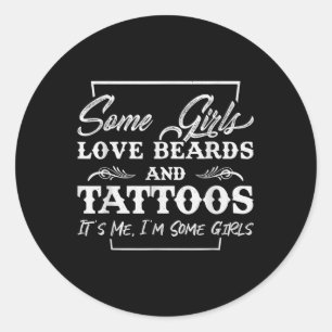 Sticker Rond Il Était Une Fille Et Un Chien Tatouage