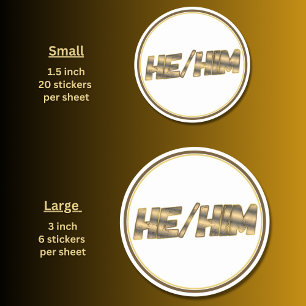 Sticker Rond Il Lui T-shirt Or