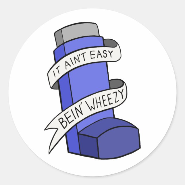 Sticker Rond Il n'est pas facile d'être rougissant (Devant)