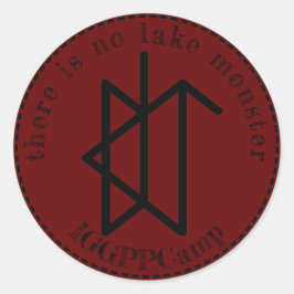 Sticker Rond Il n'y a pas de monstre IGGPPCamp Lake