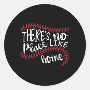 Sticker Rond Il N'Y A Pas D'Endroit Comme Le Softball De Baseba