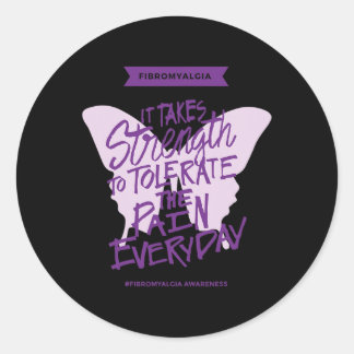 Sticker Rond Il Prend De La Force Tous Les Jours - Sensibilisat
