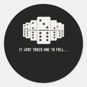 Sticker Rond Il suffit d'une à tomber Tiles Puzzler jeu cadeau