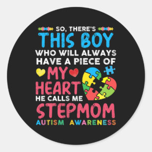 Sticker Rond Il y a ce garçon qu'il m'appelle Stepmere Autism A