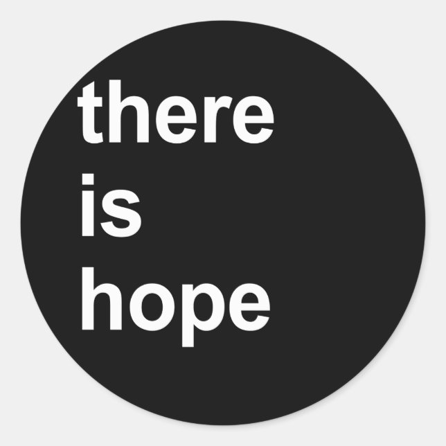 Sticker Rond il y a espoir (Devant)