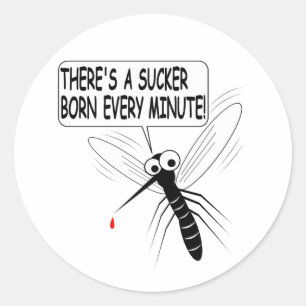 Sticker Rond Il y a un pompier né chaque minute
