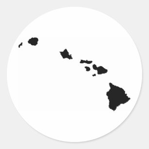 Sticker Rond Iles hawaïennes