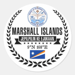 Sticker Rond Îles Marshall