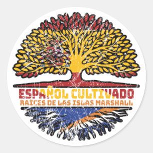 Sticker Rond Îles Marshall Islander Espagne