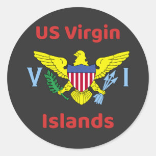 Sticker Rond Îles Virgin