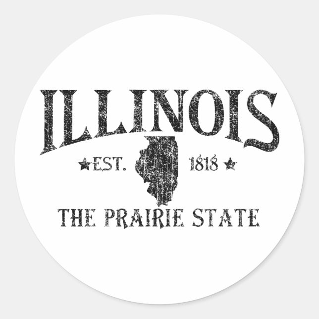 Sticker Rond Illinois (Devant)