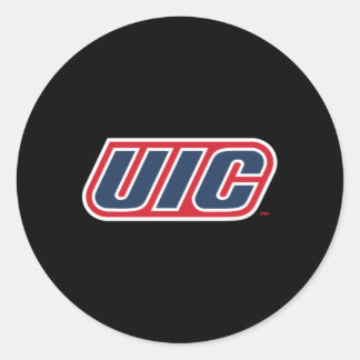 Sticker Rond Illinois Chicago Flames Icône Uic