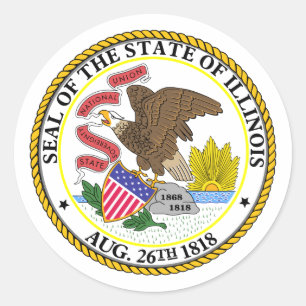Sticker Rond Illinois, États-Unis