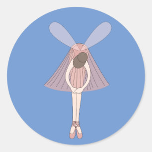 Sticker Rond illusima Ballerina Fée Cornflower Bleu