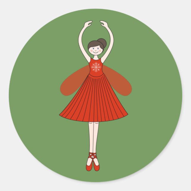 Sticker Rond illusima Ballerina Fée de Noël (Devant)