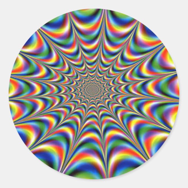 STICKER ROND ILLUSION OPTIQUE (Devant)