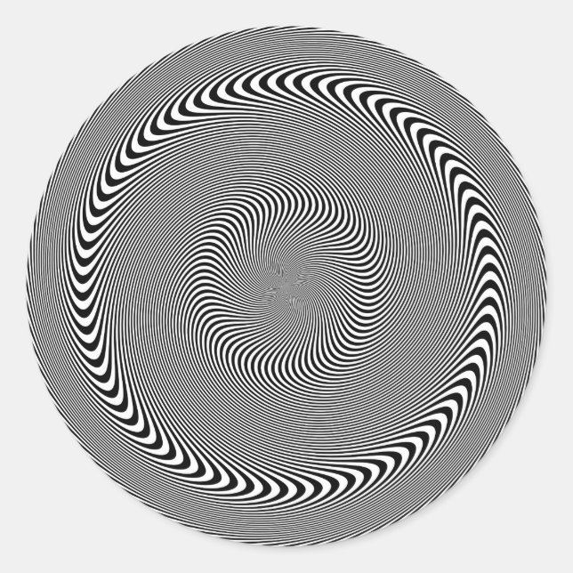 Sticker Rond Illusion optique - Hypnose facilitée (Devant)