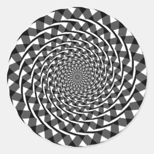 Sticker Rond illusion spirale Fraser