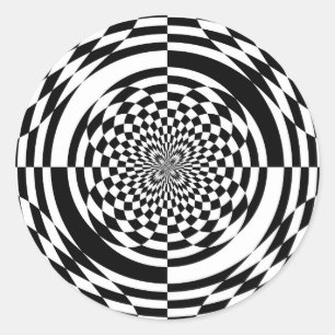 Sticker Rond Illusions optiques