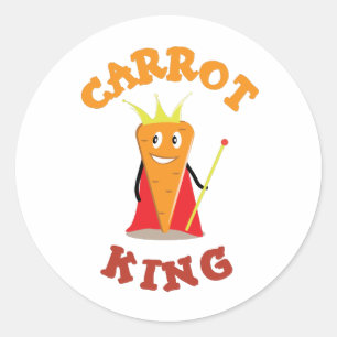 Sticker Rond Illustration de la couronne de légume royale Carro