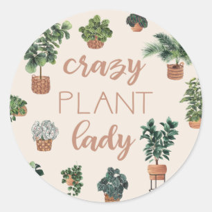 Sticker Rond Illustration de la plante Lady