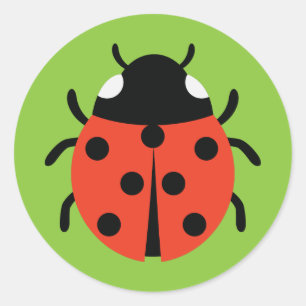 Sticker Rond Illustration de Ladybug