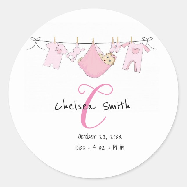 Sticker Rond Illustration de l'autocollant pour fille garçon (Devant)