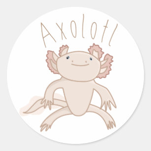 Sticker Rond Illustration de l'axe numérique, animal mignon