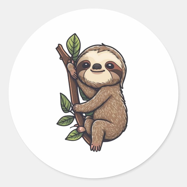 Sticker Rond Illustration de Sloth (Devant)