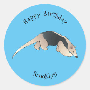 Sticker Rond Illustration de Tamandua