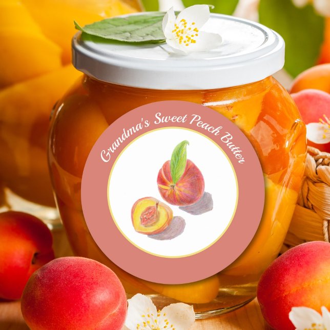 Sticker Rond Illustration Des Crayons Couleur Beurre Ou Jam De  (Créateur téléchargé)