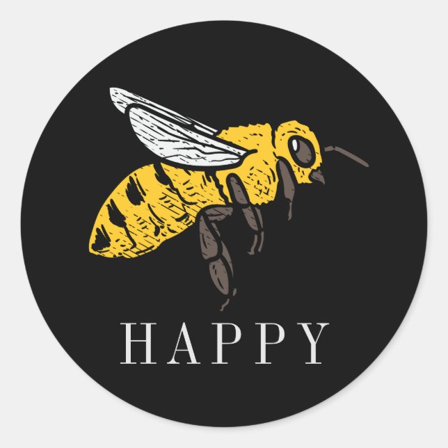 Sticker Rond Illustration d'insectes personnalisés (Devant)