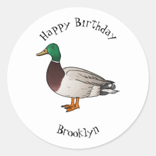 Sticker Rond Illustration du canard de Majard
