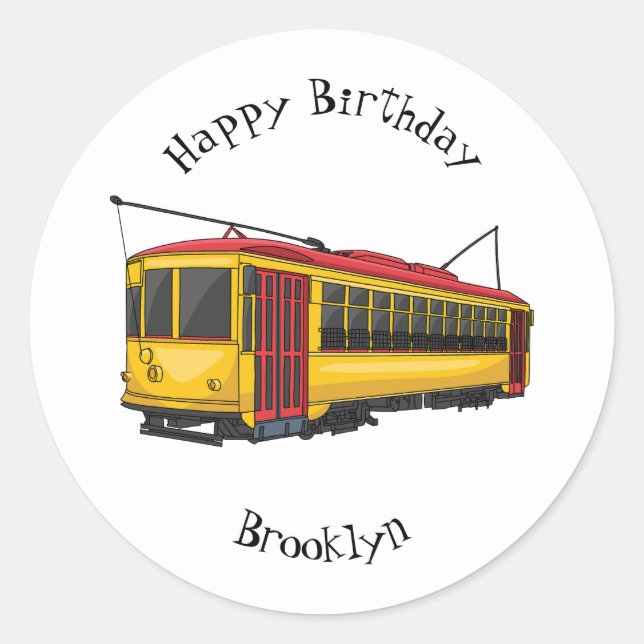 Sticker Rond Illustration du chariot Mata (Devant)