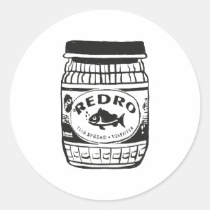Sticker Rond Illustration Redro Fish Paste