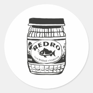 Sticker Rond Illustration Redro Fish Paste