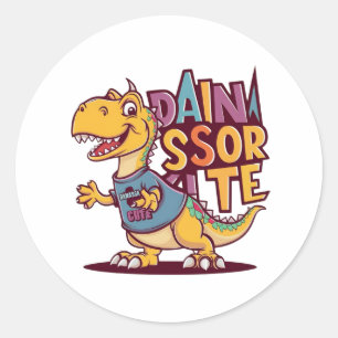Sticker Rond Illustration vectorielle vivante et capricieuse d'