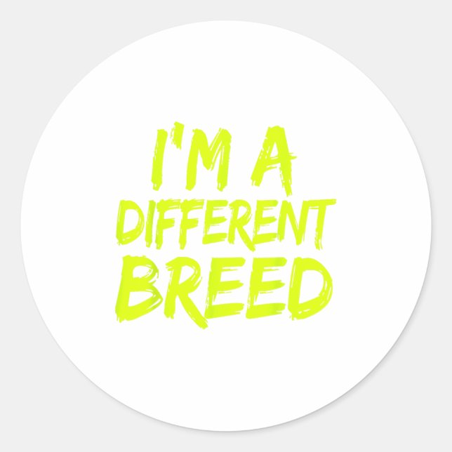 Sticker Rond I'm A Different Breed _ Ec Motivational Work Out  (Devant)