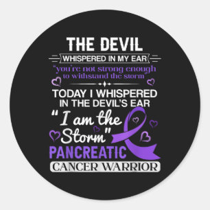 Sticker Rond Im La Tempête Pancréatique Cancer Sensibilisation