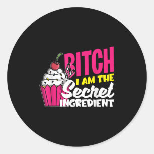 Sticker Rond Im L'Ingrédient Secret - Fun Baker Femmes Hommes G