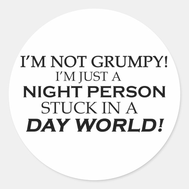 STICKER ROND IM NOT GRUMPY (Devant)