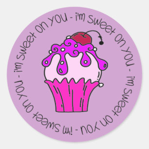 Sticker Rond I'm Sweet on You Valentine