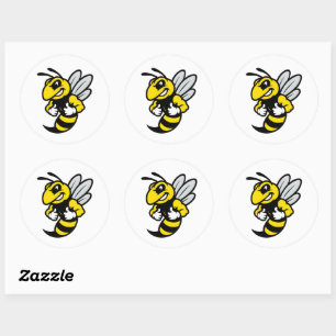 Sticker Rond Imabee inversé Funny Bee
