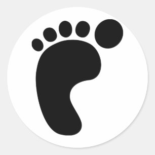 Sticker Rond Image de l'étape de pied